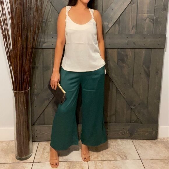 Satin Wide Leg Pants - Picture 3 of 6